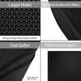 Kitty Cat Litter Mat – Honeycomb Double-Layer Waterproof Non-Slip EVA Cat Litter Pad, Washable Trapping Design for Cats & Puppies