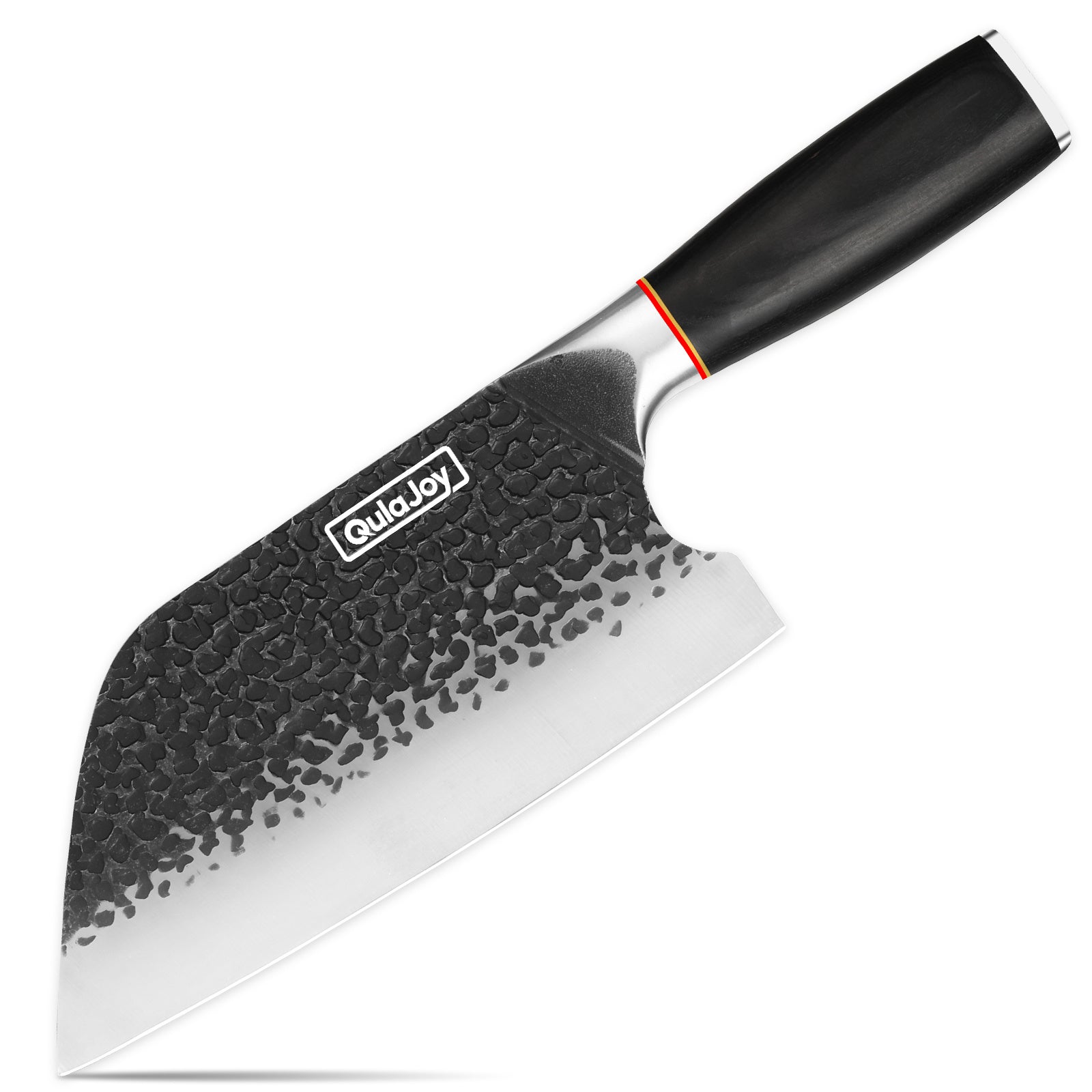 Qulajoy 7.3‑Inch High‑Carbon Stainless Steel Meat Cleaver – Professional Butcher Chopper with Secure Hardwood Handle