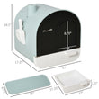 Cat Litter Box with Lid – Indoor Enclosed Litter Tray with Spoon & Strainer, Odor Control & Easy Cleaning for Cats