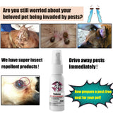 Yegbang Pet Flea & Tick Spray – Soothing Deworming and Itch Relief Spray for Dogs & Cats
