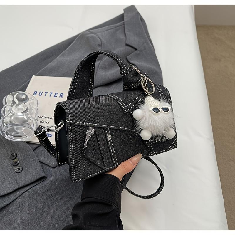Women’s Quilted Denim Crossbody Bag 💎 Stylish Chain Shoulder Purse – Chic Evening & Casual Bag