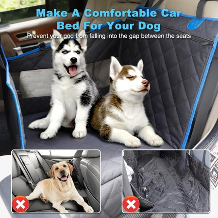 Dog Car Seat with Back Seat Extender – Hammock-Style Travel Protector for Large & Small Dogs, Fits Cars, SUVs & Trucks