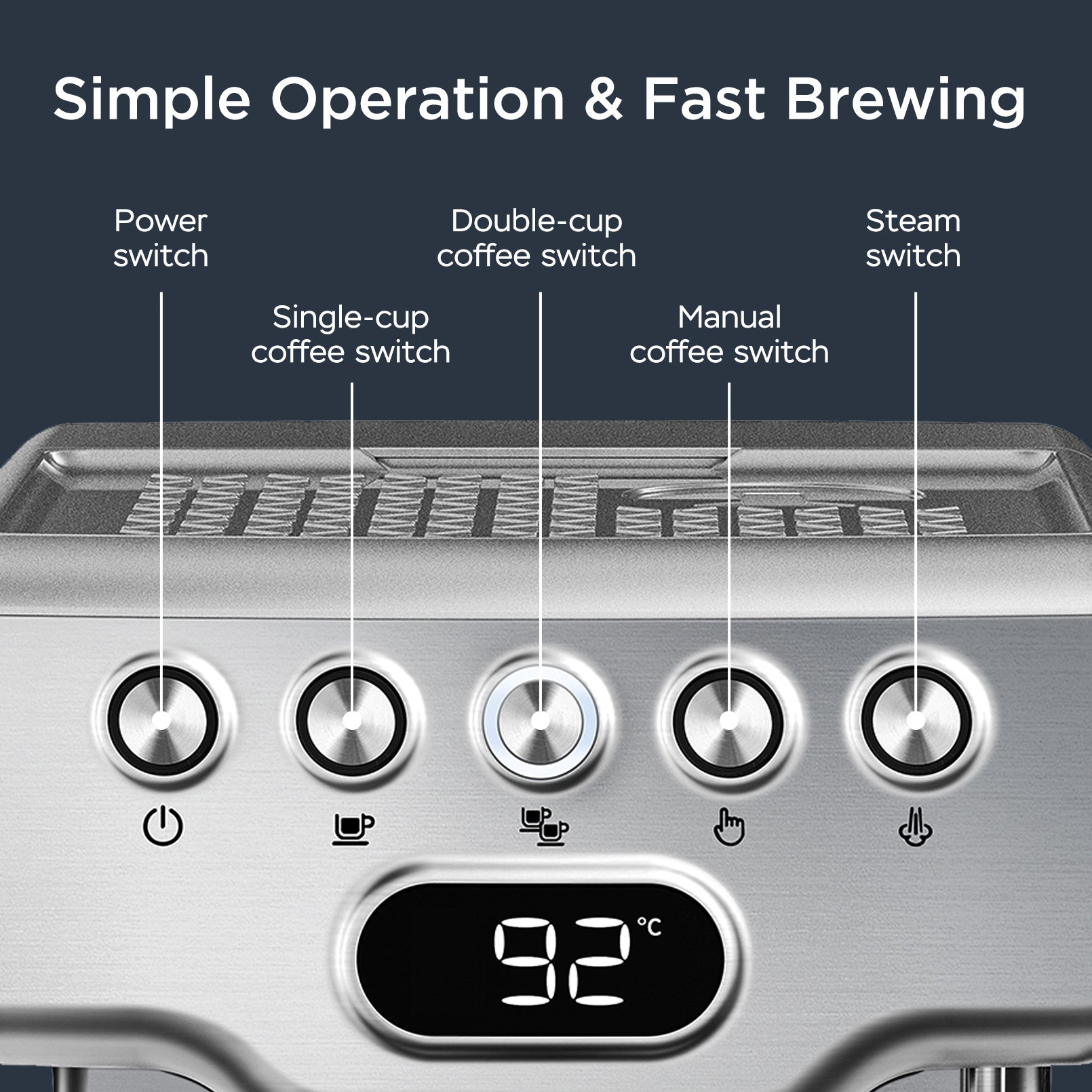 Professional 20-Bar Espresso Machine with Milk Frother