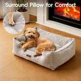 Mewoofun Medium Dog Bed – 31.5"x23.6"x9.5" Washable Rectangle Pet Bed with Calming Cushion & Non-Slip Bottom