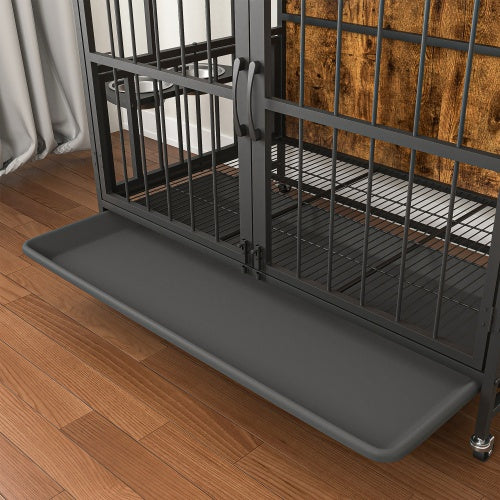Modern Kennel Dog House – Indoor & Outdoor Pet House with Double Door Design and Removable Tray for Easy Cleaning