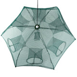 Foldable Fishing Bait Trap - 6-Hole Automatic Net for Shrimp, Crab, Minnow & Crawfish