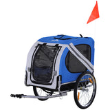 Foldable Pet Bicycle Cargo Trailer – Heavy-Duty with Ventilation Mesh & Safety Flag