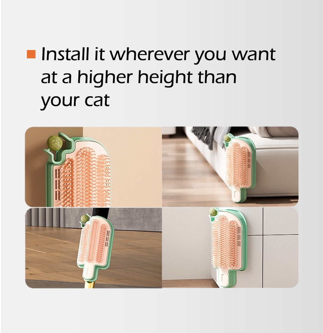 Cat Self-Grooming Brush – Popsicle-Shaped Corner Massage Comb & Scratcher for Indoor Cats