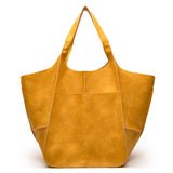 Retro PU Soft Tote Bag – Large Capacity Women’s Shoulder & Handbag (Brown/Black)