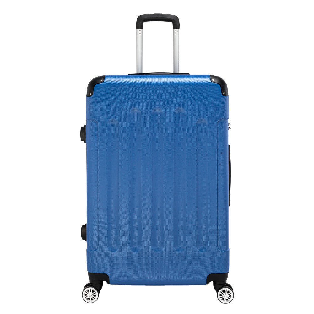 3-Piece ABS Hard Shell Luggage Set – Lightweight Spinner Suitcases with TSA Lock (20/24/28 Inches, Blue)