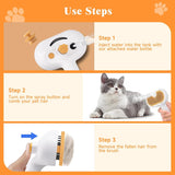 Universal 3-in-1 Pet Steam Brush – Spray Hair Removal Comb with Waterless Shampoo & Ear Cleaning Towel for Dogs & Cats