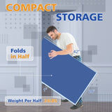 7 ft Mid-Size Folding Ping Pong Conversion Top – Portable Table Tennis Surface, 84" × 48" 12 mm MDF, Foldable Design