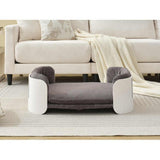Scandinavian Style Cat Couch Bed – Indoor Pet Sofa with Elevated Design, Removable Mattress Cover & Modern White/Grey Finish