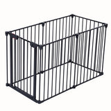 150″ Adjustable 6-Panel Metal Safety Gate – Foldable Freestanding Play Yard & Safety Fence