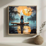 5‑Piece 5DDIY Full Round Diamond Painting Kit – Water-Themed Acrylic Diamonds on Durable Polyester Cotton Canvas, Vivid Mosaic Art
