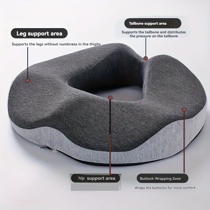 Pressure-Relieving Memory Foam Seat Cushion – Ultra-Dense Ergonomic Support for Office, Car & Wheelchair 🛋️