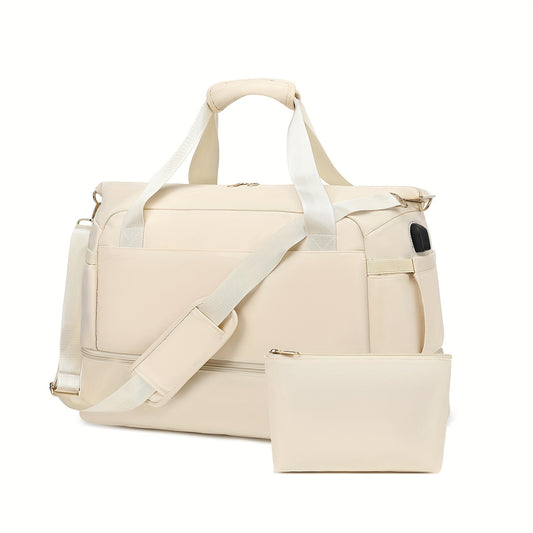 Women’s Travel Duffel Bag 🎒 Sports Gym & Yoga Tote – Weekender Overnight Carryall Bag