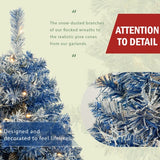 Pre-Lit Christmas 4-Piece Artificial Tree Set – Entrance Trees, Garland & Wreath with LED Lights