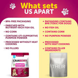 Dog UTI Treatment Cranberry Supplement – Bladder Control & Kidney Support Soft Chews with Fish Oil