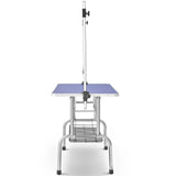 Professional Stainless Steel Folding Grooming Table – Heavy-Duty Dog Grooming Station with Adjustable Arm & Non-Slip Surface