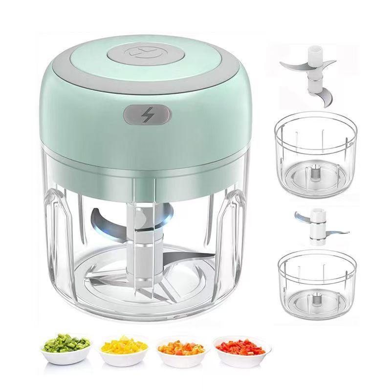Electric Mini Garlic Chopper - 250ML USB Rechargeable Portable Food Processor for Vegetables, Nuts, and Spices