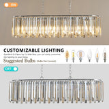 Luxury Oval Crystal Chandelier for Modern Dining & Living Spaces