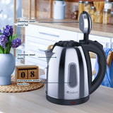 Durable 1.8L Electric Kettle with Auto Shut-Off & Safety Features