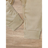 3-Pack Baby Rompers – Long Sleeve Ribbed Jumpsuit with Soft Cotton Fabric & Button-Front Design for Boys & Girls
