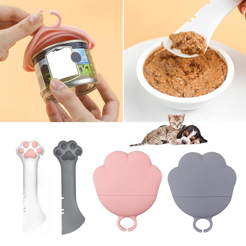 Pet Canned Spoon & Jar Opener – Multifunction Puppy Feeding Shovel & Mixing Tool for Wet & Dry Food