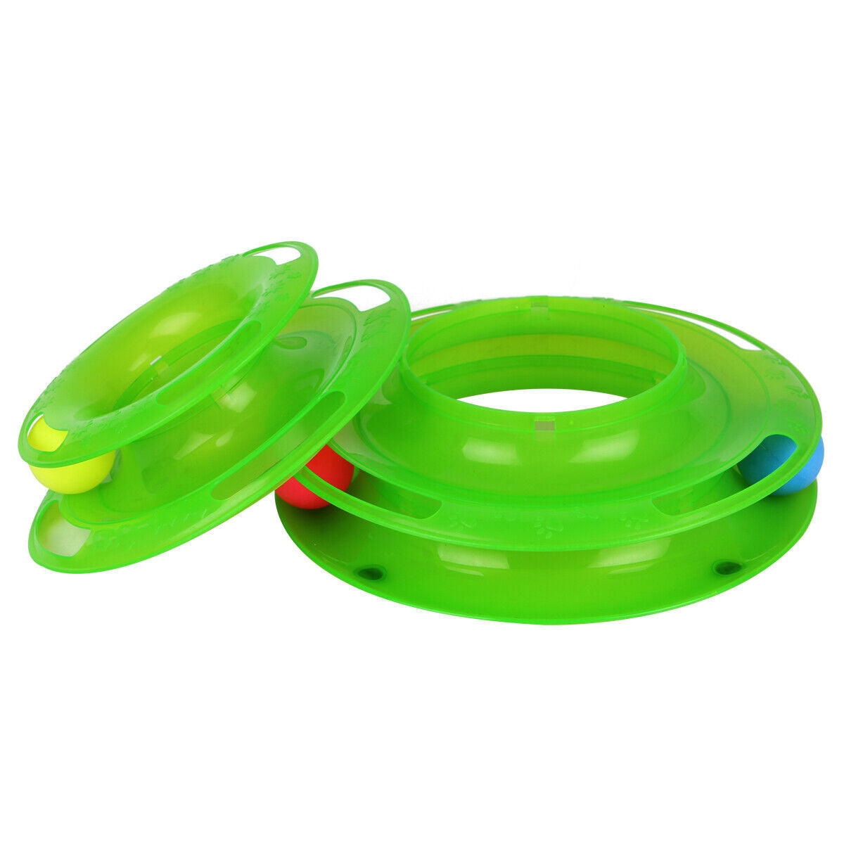 Pet Cat Crazy Ball Disk – Trilaminar Interactive Plate Toy with Rolling Balls for Indoor Cats, Fun Play & Exercise