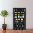 10-Tier Shoe Rack with Dustproof Cover – Large Capacity Shoe Storage Cabinet Organizer for Closet & Entryway – Black 👟