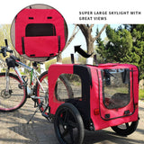 Bicycle Trailer for Pets – Outdoor Foldable Dog Trailer with Safety Reflectors, Mesh Windows & Sturdy Frame for Small & Medium Dogs