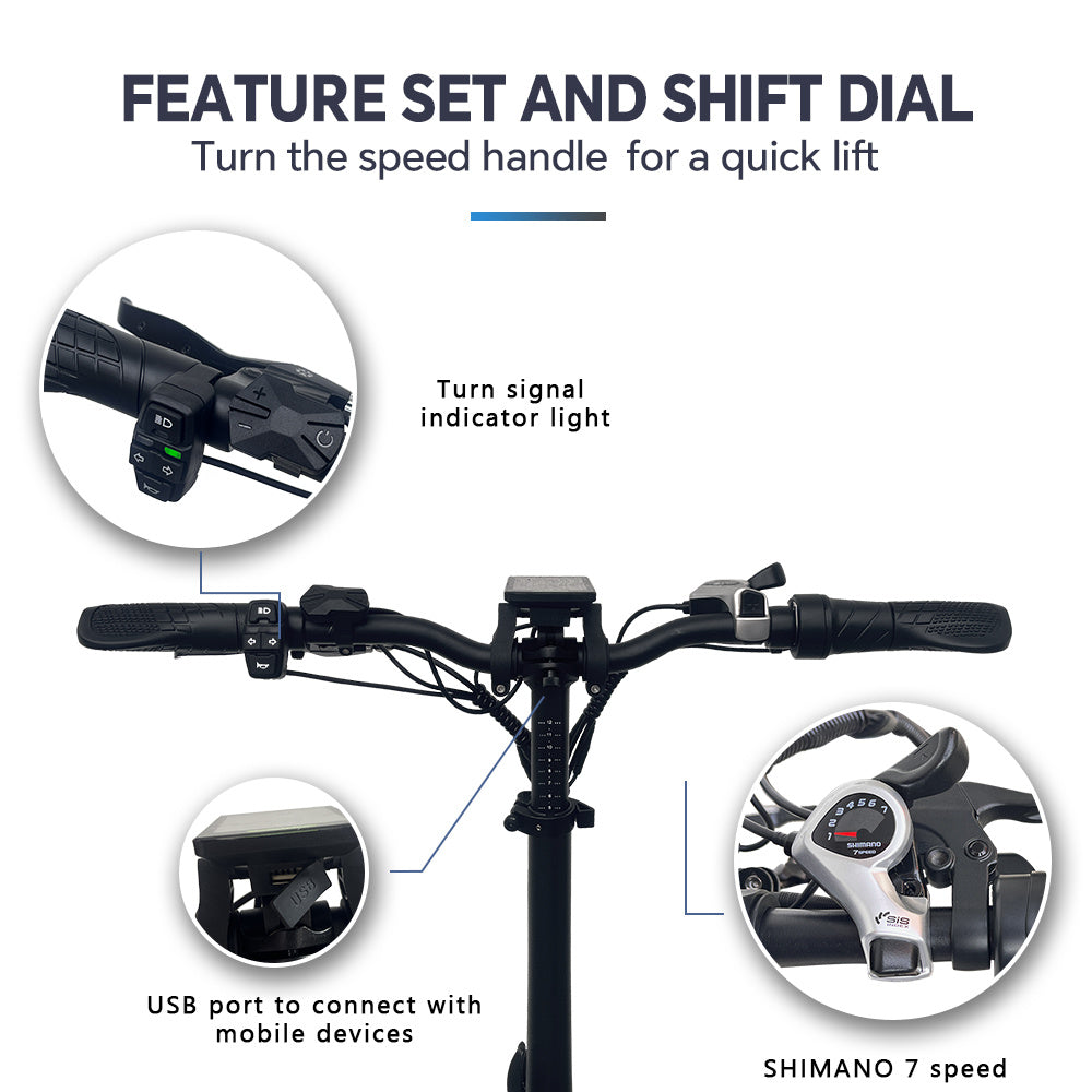 Simple & Stylish Electric Cruiser Bike - 350W City E-Bike with Integrated Battery