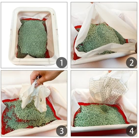 Reusable Mesh Cat Litter Filter Bags – 10-Pack for Easy Sifting and Clean-Up