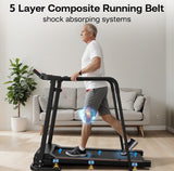 Folding Electric Treadmill Running Machine with LCD Display & Safety Key – Compact Home Fitness Equipment 🏃‍♂️🔥