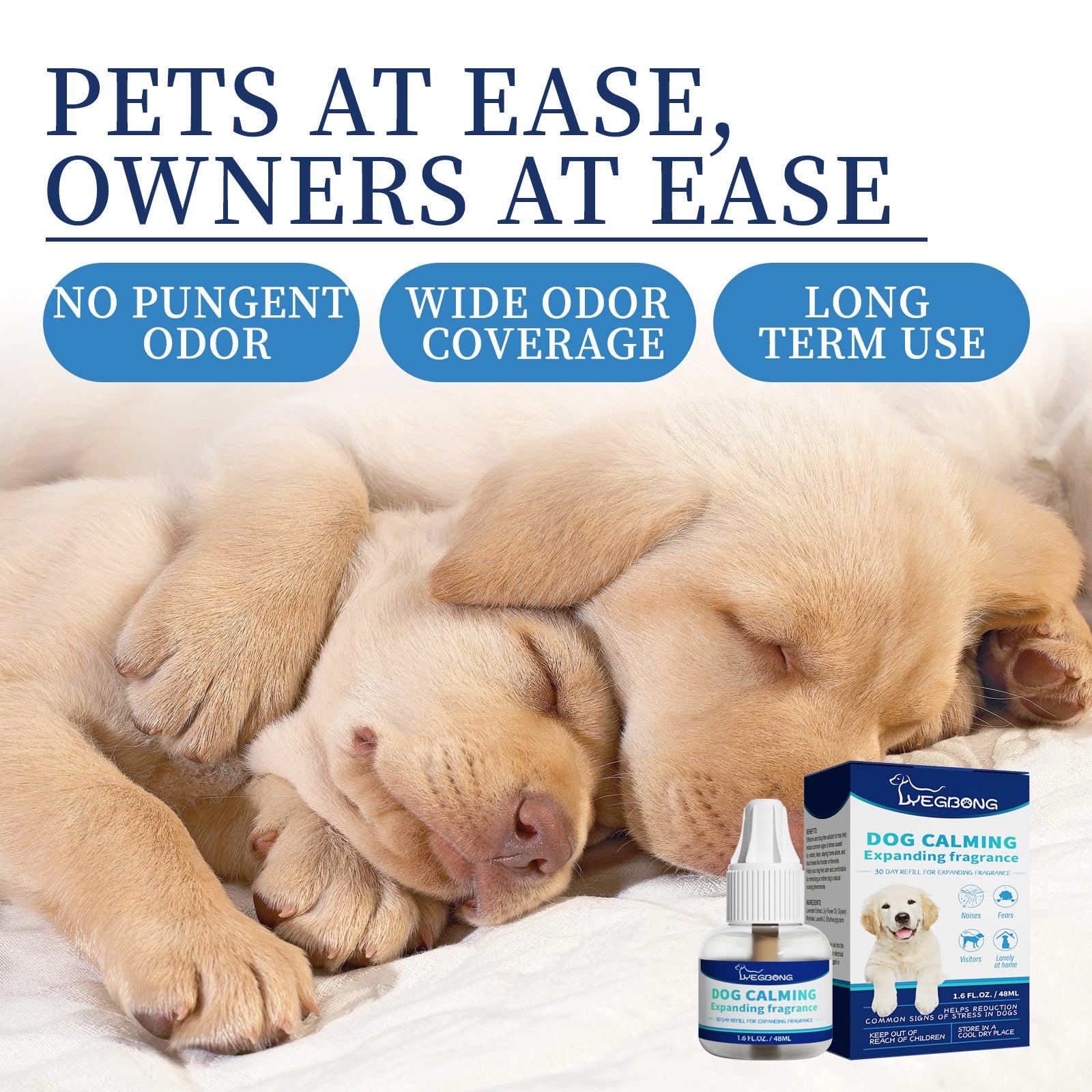 Pet Calming Solution – Natural Stress & Anxiety Relief Drops for Cats & Dogs