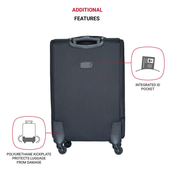 Oxford Cloth Trolley Suitcase – Lightweight Soft-Sided Luggage with Spinner Wheels & TSA Lock (20/24/28 Inches)