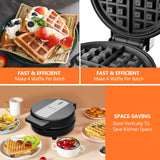 Electric Non-Stick 8″ Belgian Waffle Maker – Compact Fast Heating for Snacks, Hash Browns, Eggs & Sandwiches