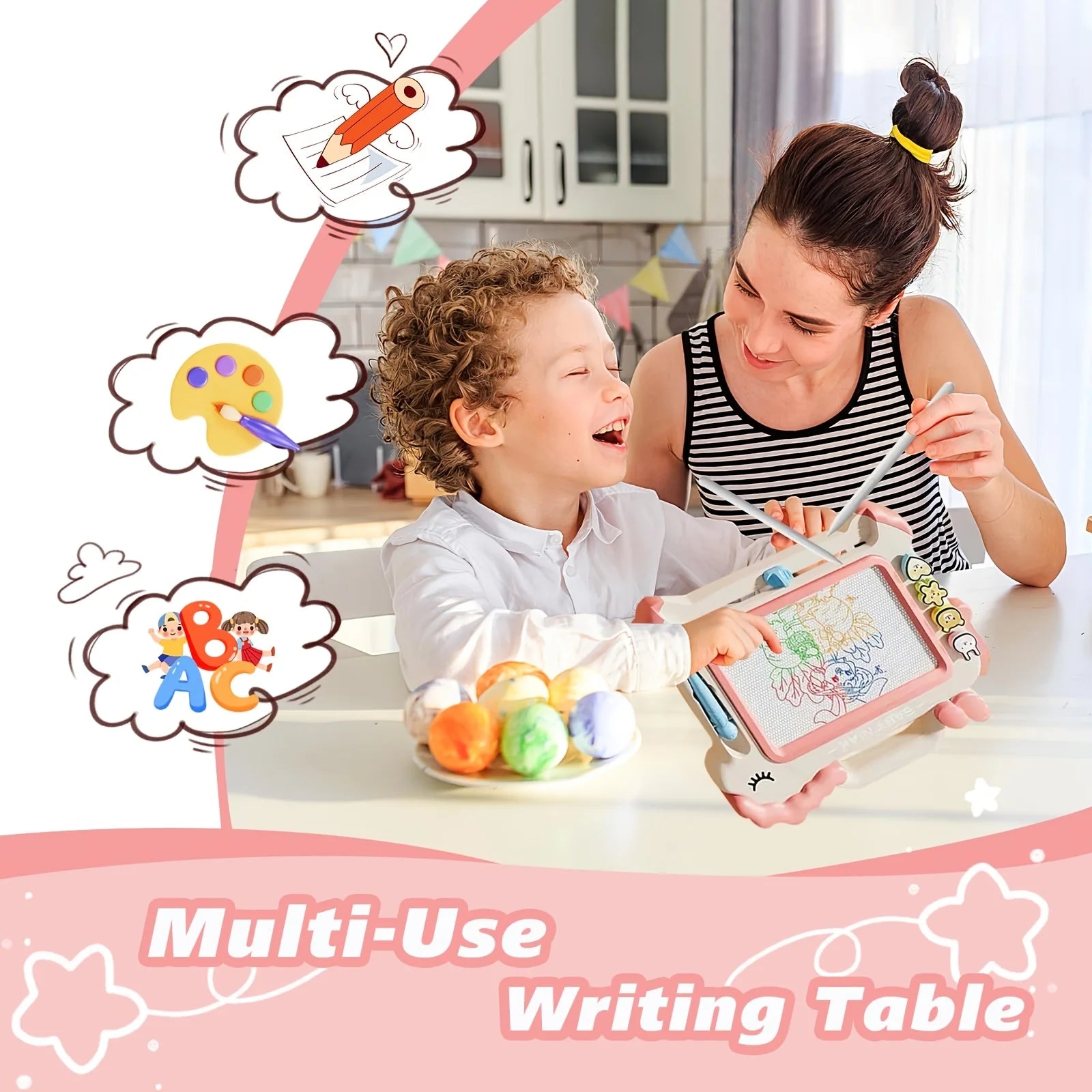 500 ml Strawberry-Shaped Bento Lunch Box – 2-Layer Cute Food Container for Kids & School