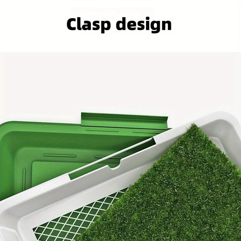 Indoor Dog Training Pad with Artificial Turf – Anti-Slip Puppy Toilet with Odorless Design for Easy Potty Training & Clean Homes