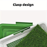 Indoor Dog Training Pad with Artificial Turf – Anti-Slip Puppy Toilet with Odorless Design for Easy Potty Training & Clean Homes