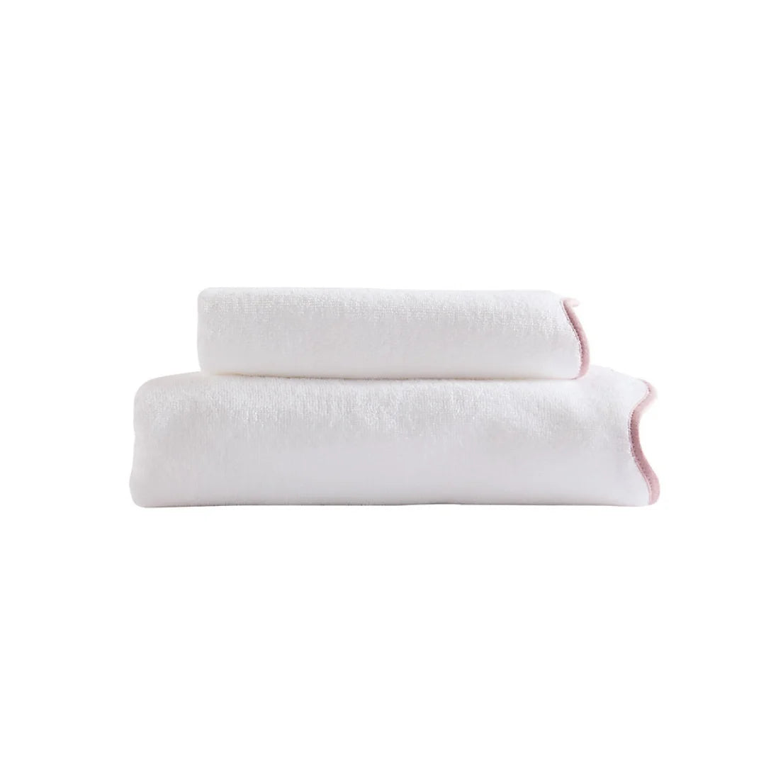 Scalloped Edge Cotton Bath Towels – Soft, Quick-Drying & Absorbent Towel Set