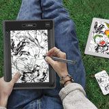 RoWrite Smart Writing Pad with Pressure-Sensitive Pen – Real Ink Digital Capture Notebook (Black, A5)
