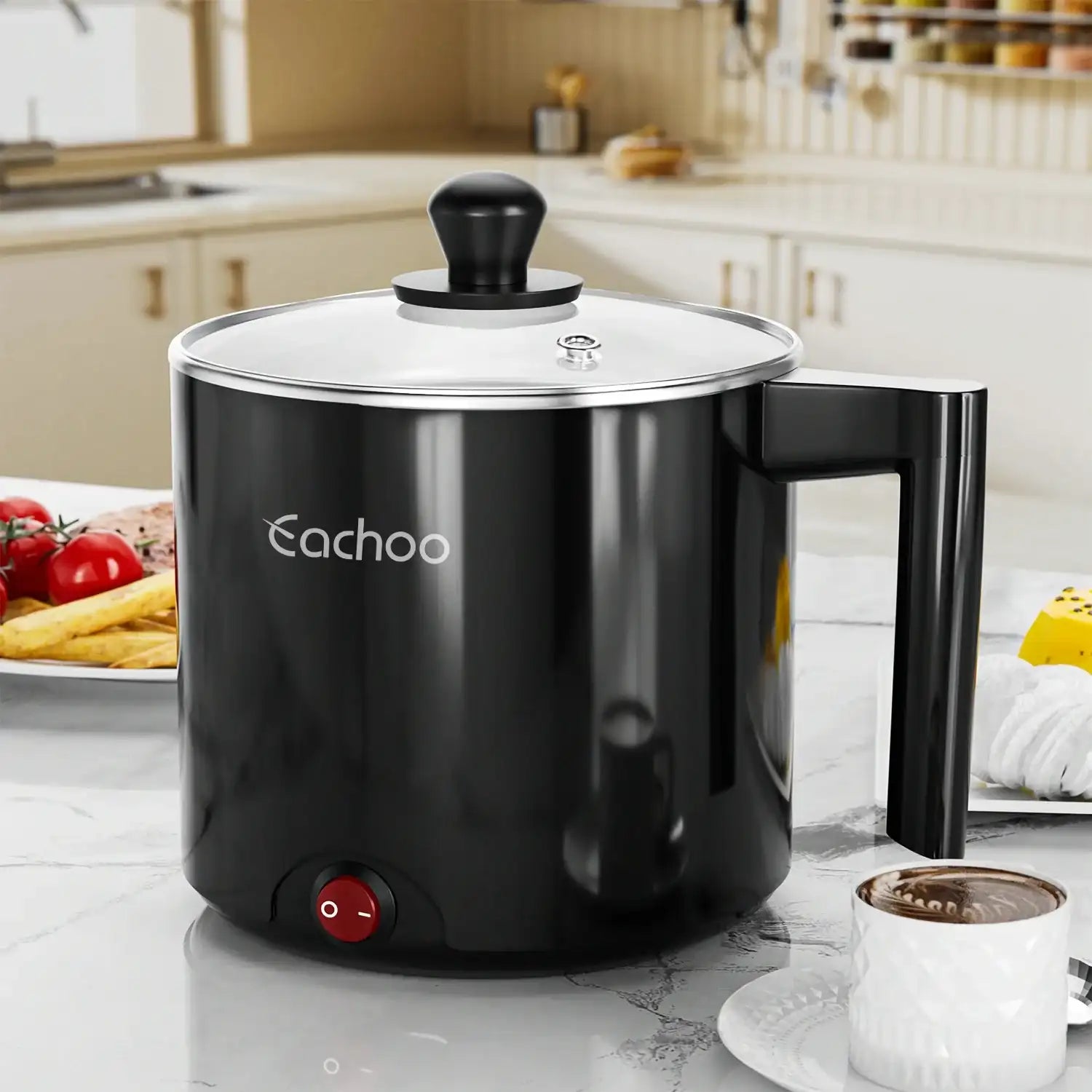 **1.5 L Electric Hot Pot Multifunction Cooker – Portable Non-Stick Ramen & Pasta Cooker for Dorm & Compact Living