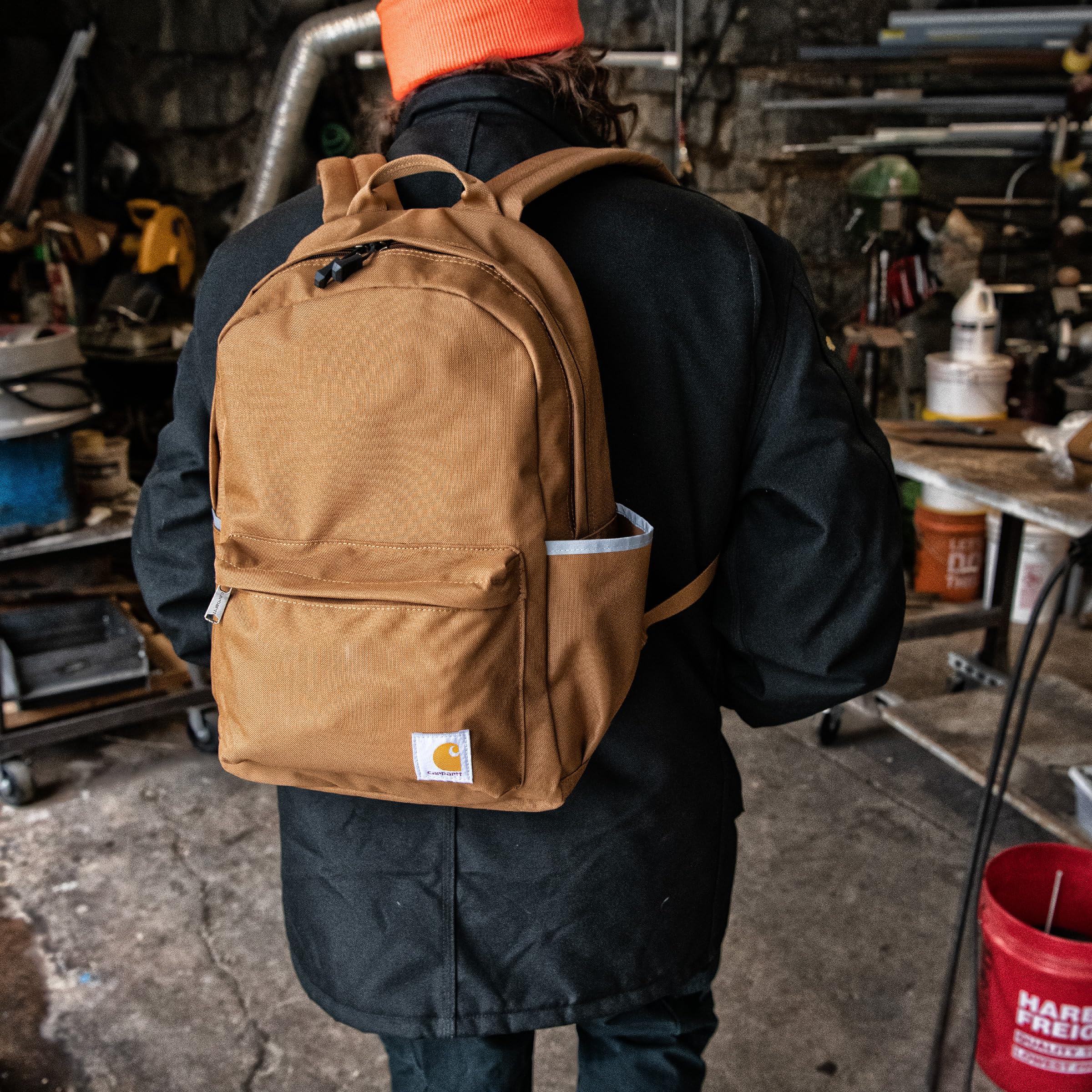 Carhartt 21L Classic Laptop Backpack – Water-Resistant Everyday Pack with 15″ Laptop Sleeve (Black)