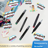 168-Color Dual-Ended Alcohol Marker Set – Permanent Brush & Fine Tip for Sketching, Drawing & Creative Notes 🎨