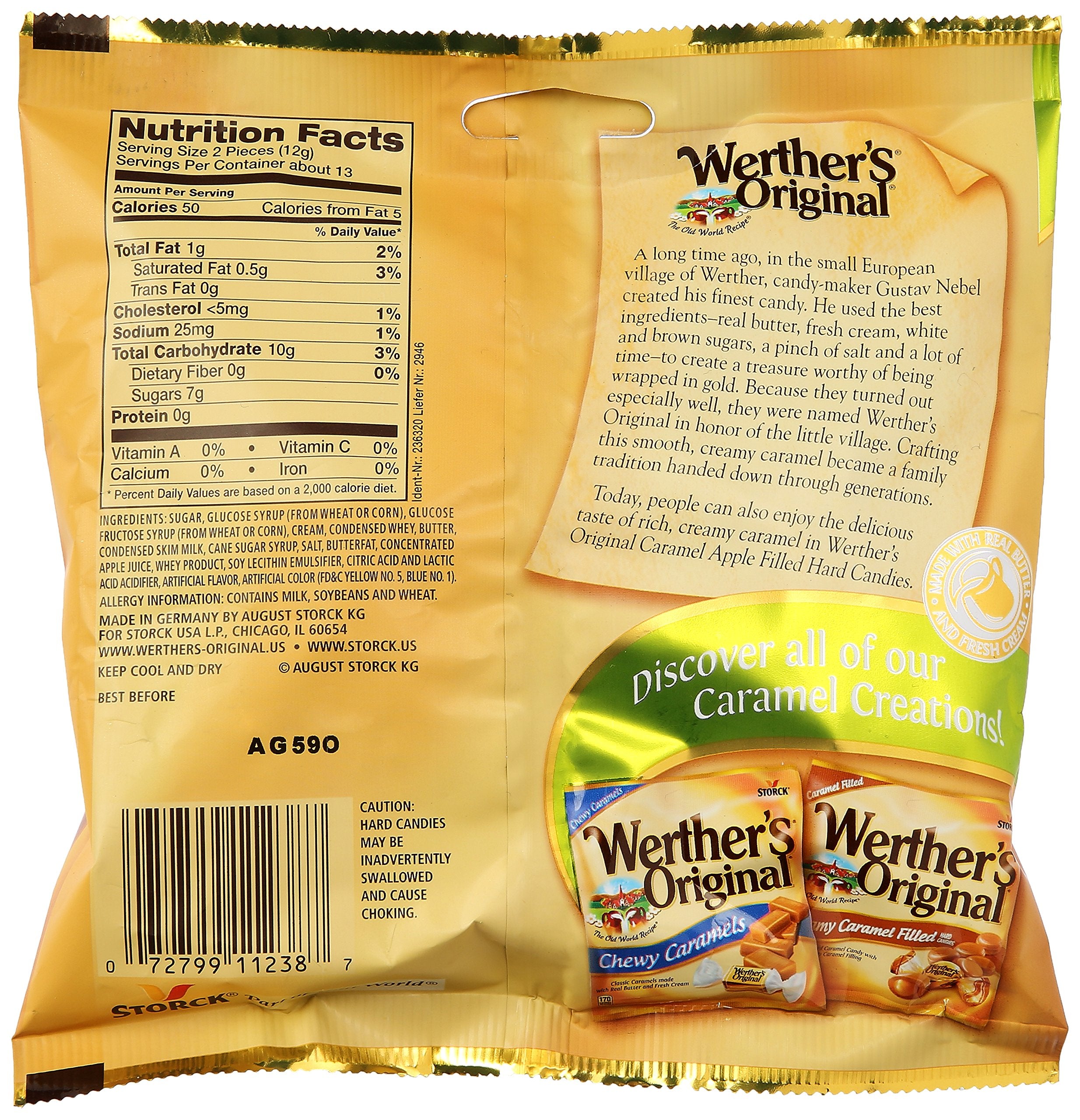 Caramel Apple Filled Hard Candies – Classic Caramel Shell with Creamy Apple Center (6.3 oz Bag)
