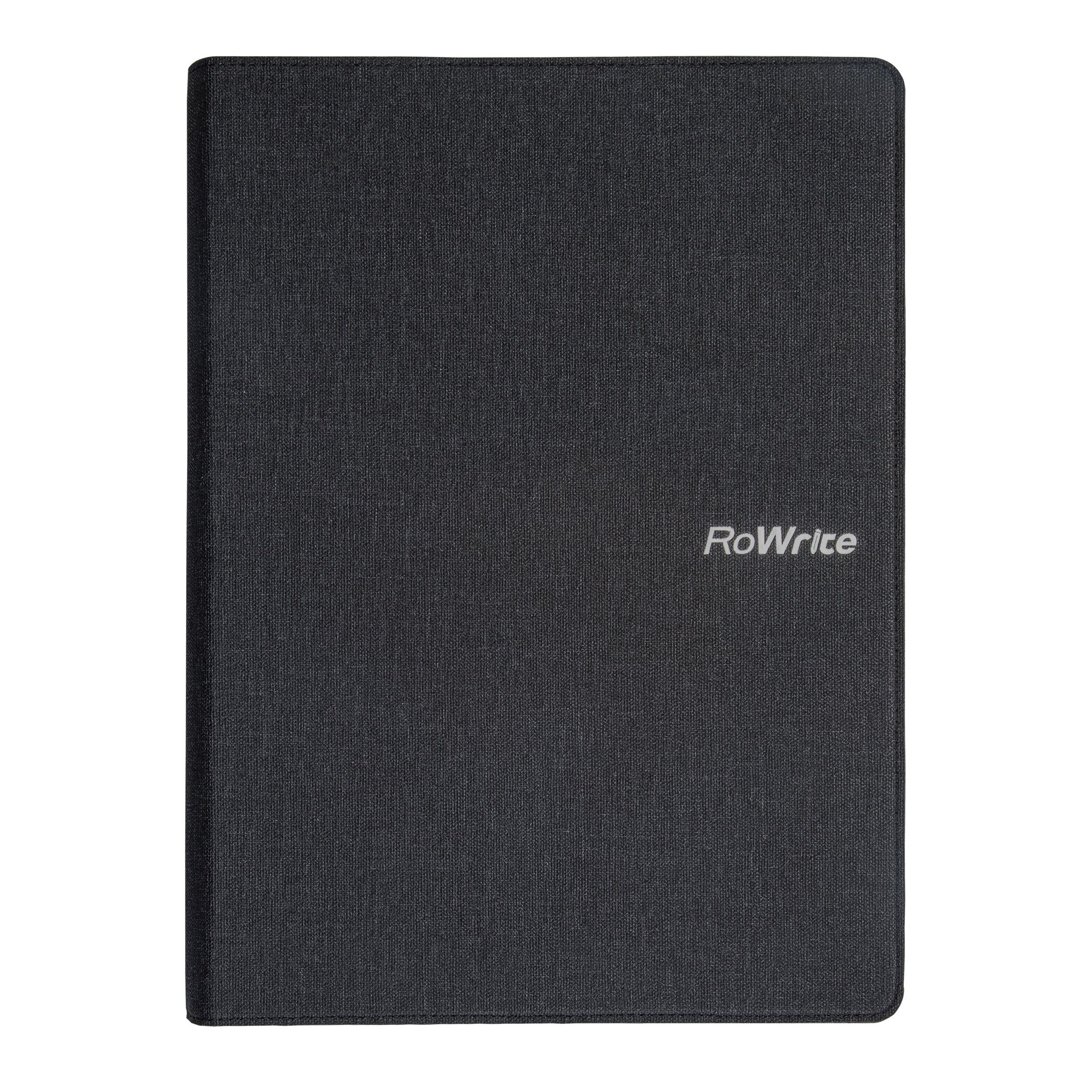 RoWrite Smart Writing Pad with Pressure-Sensitive Pen – Real Ink Digital Capture Notebook (Black, A5)