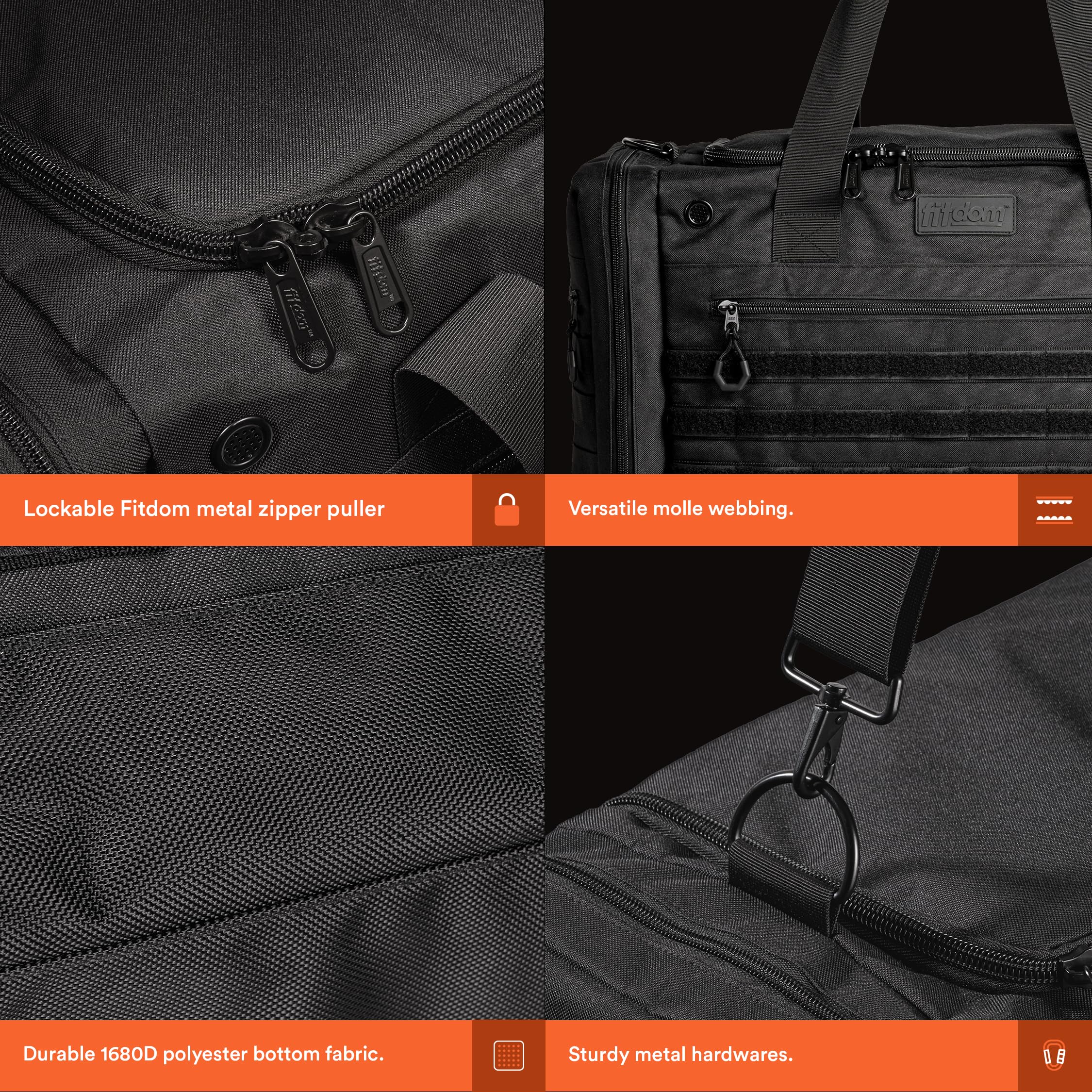 FITDOM Sneaker Travel Duffel Bag – TSA Approved Multi-Compartment Sneakerhead Gym & Sports Bag with Adjustable Dividers