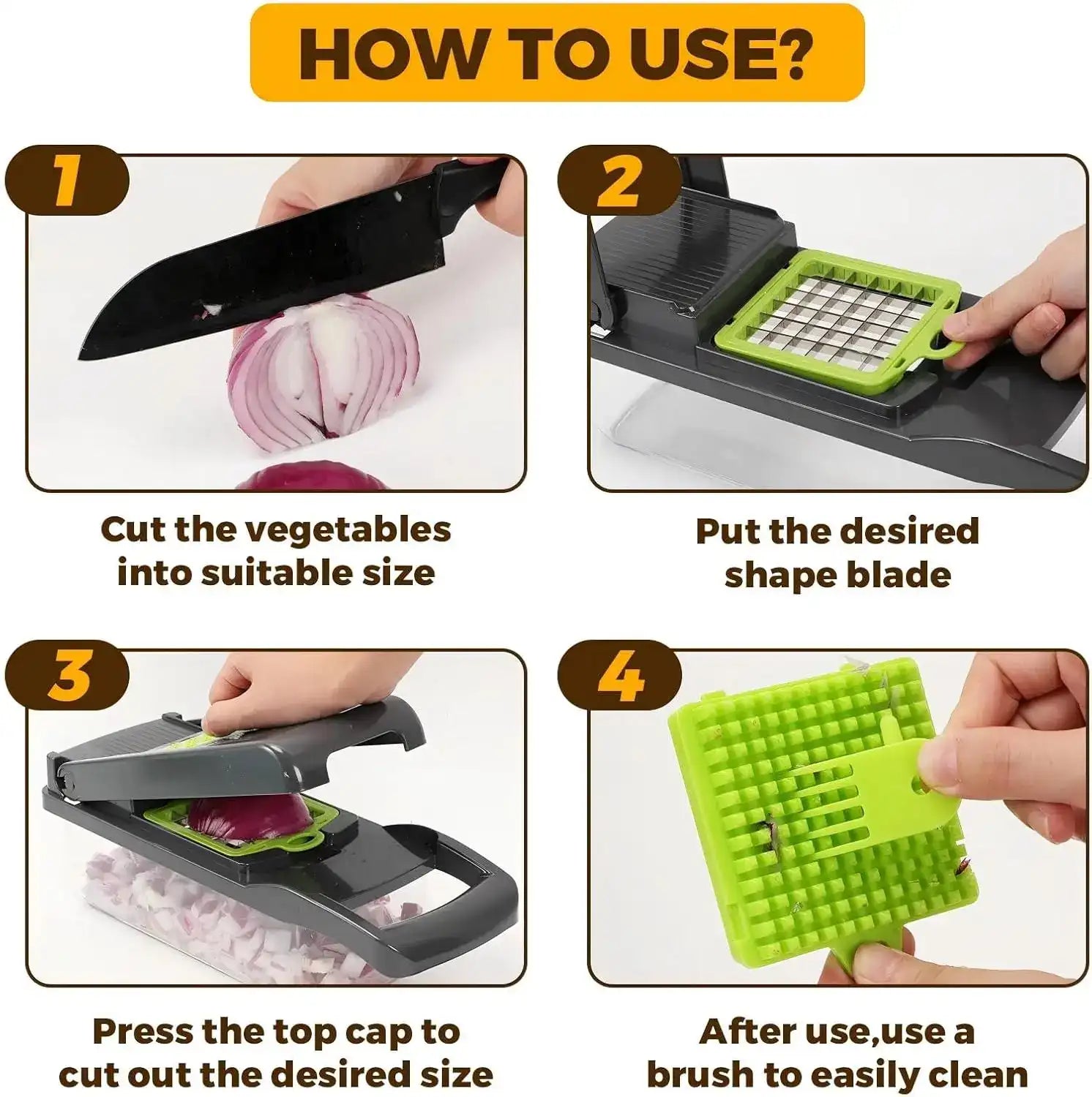 13-in-1 Multifunctional Vegetable Chopper with Container – Slicer, Dicer & Onion Chopper for Quick Meal Prep 🥕🧅